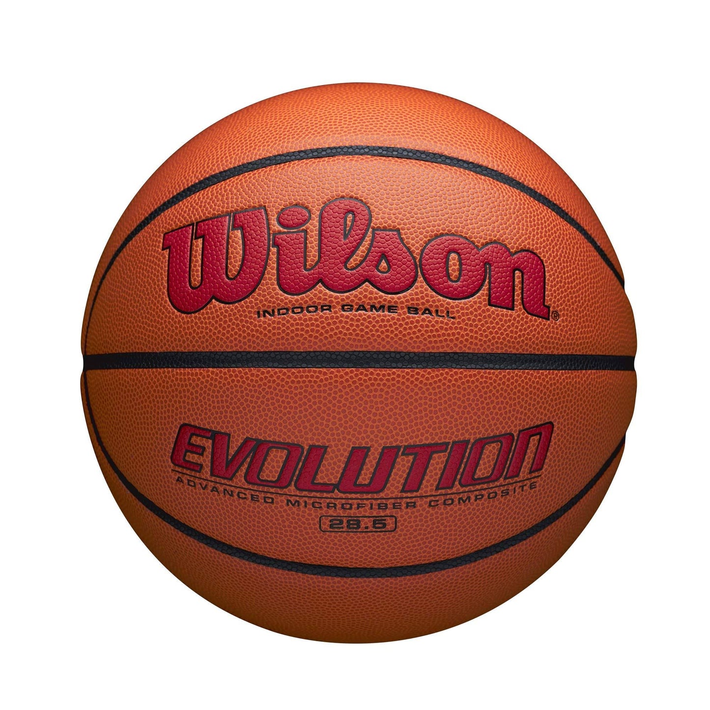 Wilson Evolution Indoor Game Basketball, Orange, 29.5