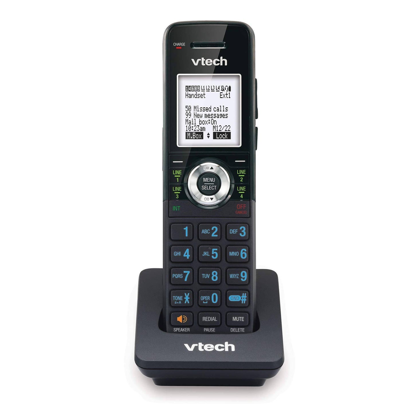 AM18047 Vtech Accessory Handset for Vtech AM18447 Small Business System, Black