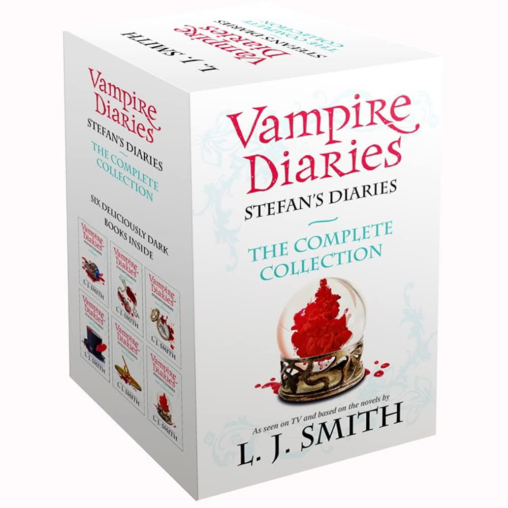 Vampire Diaries Stefans Diaries The Complete Collection Books 1 - 6 Box Set by L. J. Smith (Origins, Bloodlust, Craving, Ripper, Asylum & Compelled)