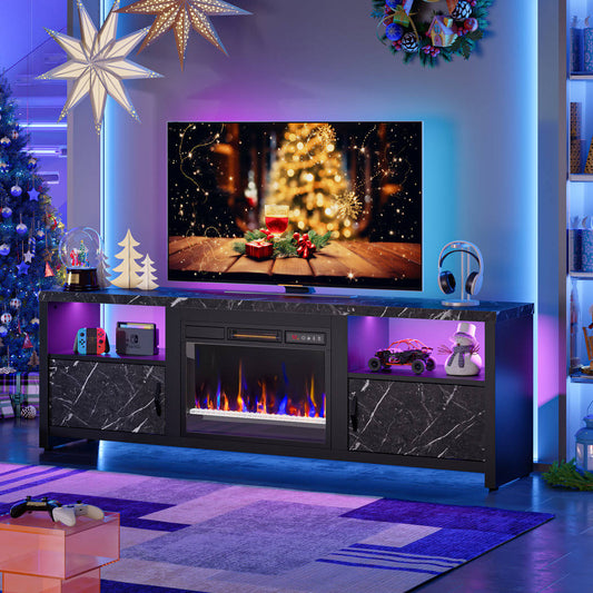 Wade Logan® Brahma LED Fireplace TV Stand for 75 inch TV