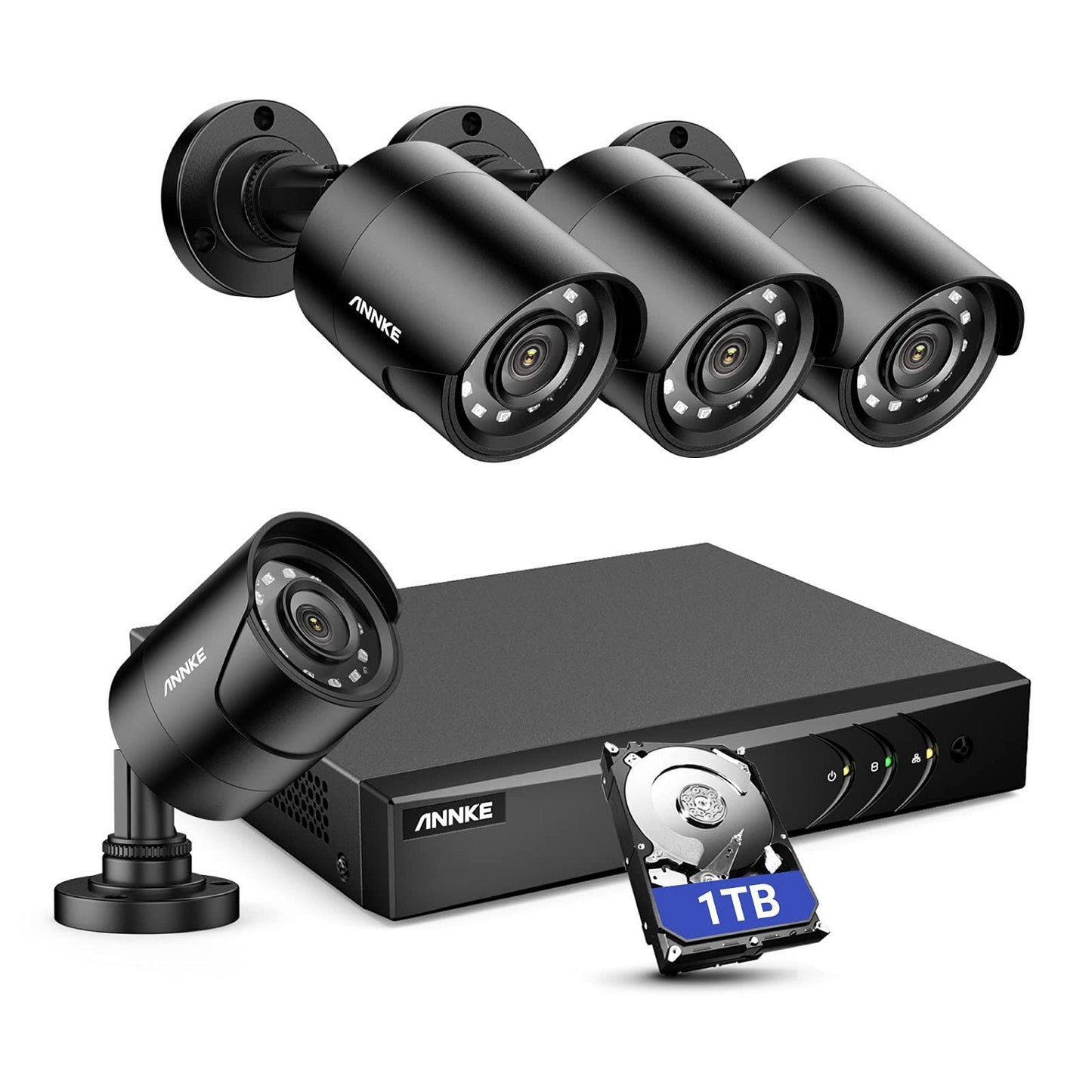 ANNKE 8CH H.265+ 5MP Lite Surveillance Security Camera System with Ai