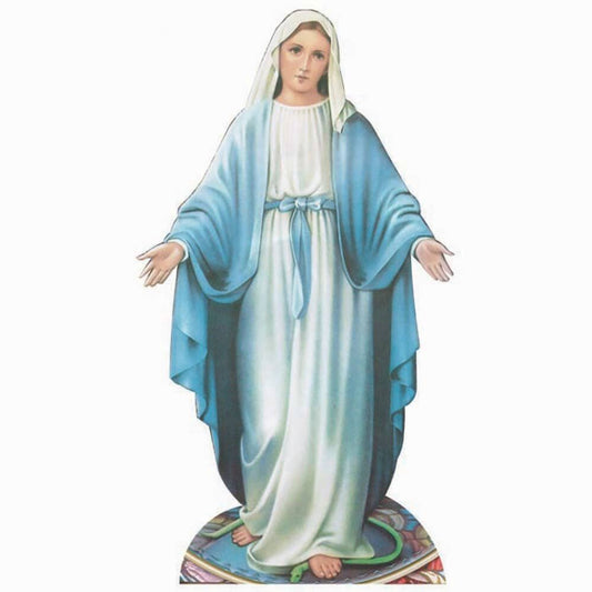 Virgin Mary Cardboard Standup Wet Paint Printing