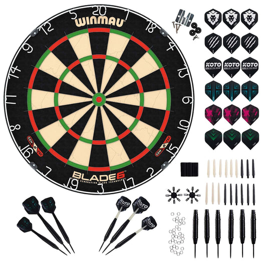 Winmau Blade 6 + 2 Sets KOTO Steeldarts + 90 Pieces